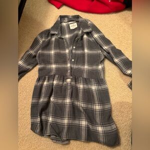 American Eagle Outfitters Gray Plaid Shirt
